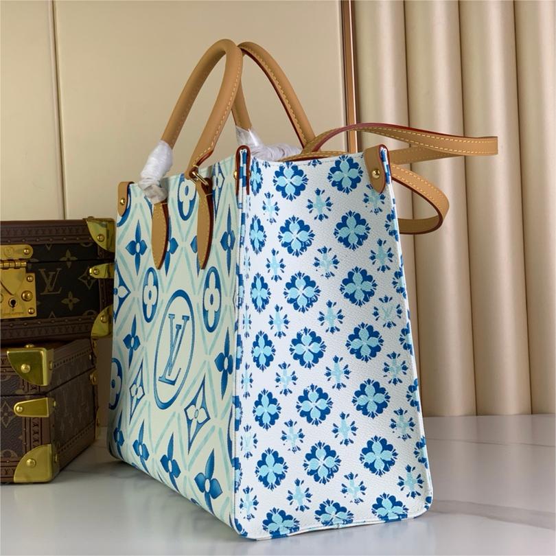 LV-by the Pool on the Go Medium Blue Tote Bag