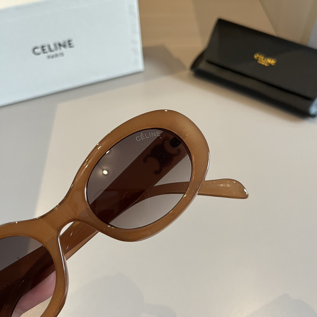 Celine-cat eye brown sunglasses