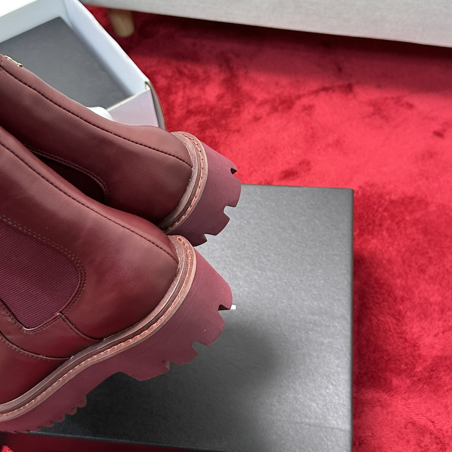 Chanel - Lambskin Platform Ankle Boots