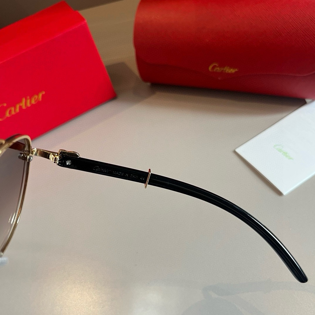 Cartier-official website new men's frameless sunglasses
