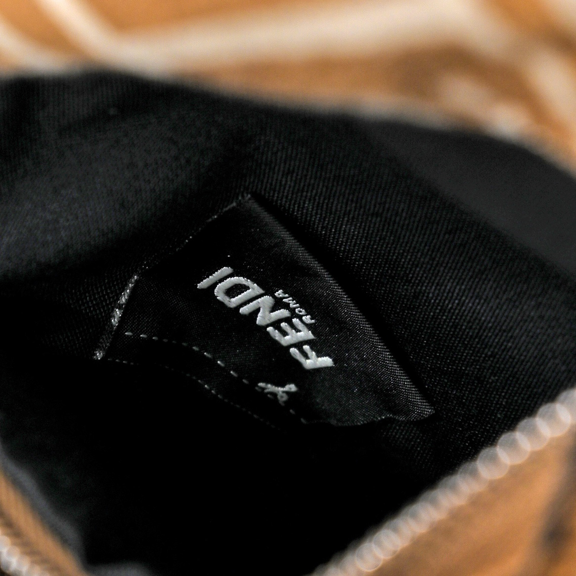 FENDI-Latest striped hand sewn kitten bag