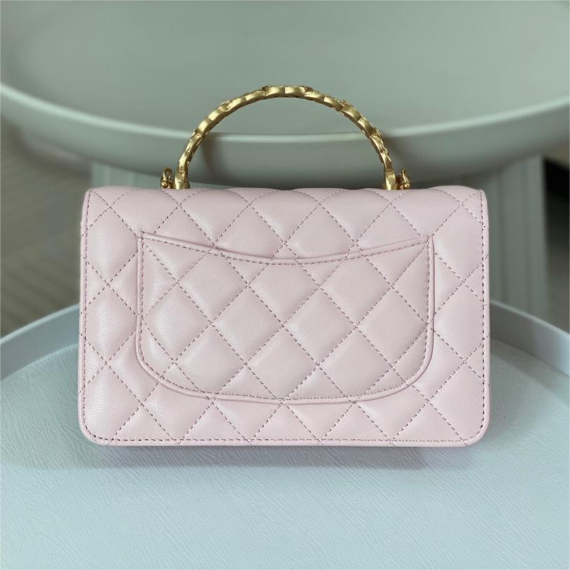 Chanel-Mini pink hood bag with handle