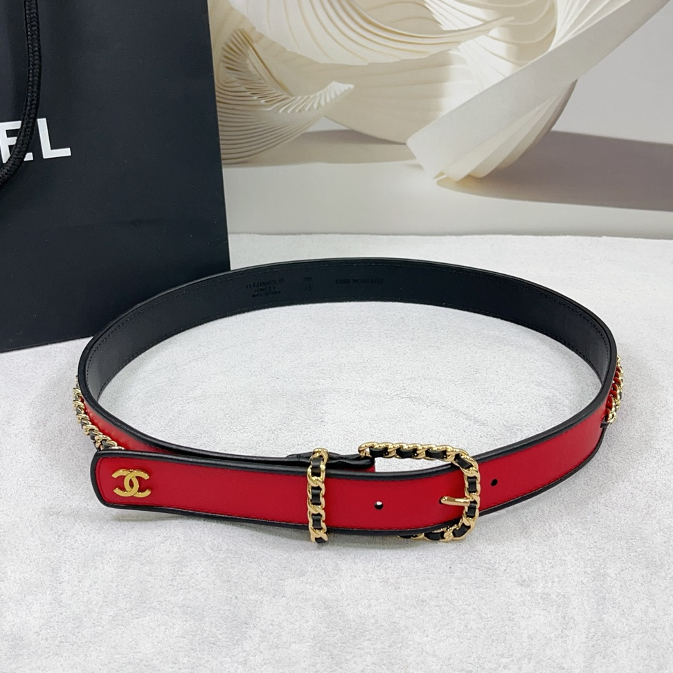 CHANEL-Cowhide Belt