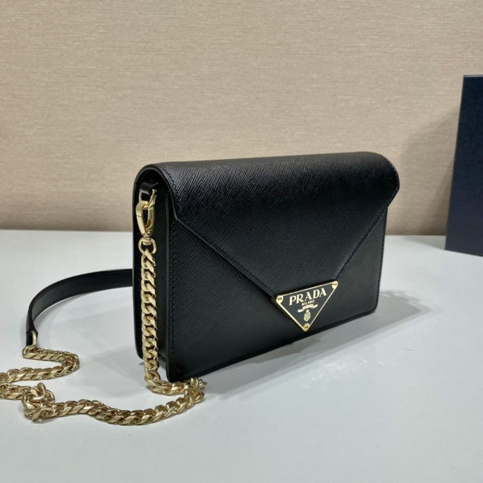 Prada-Chain Flip Shoulder Letter Package
