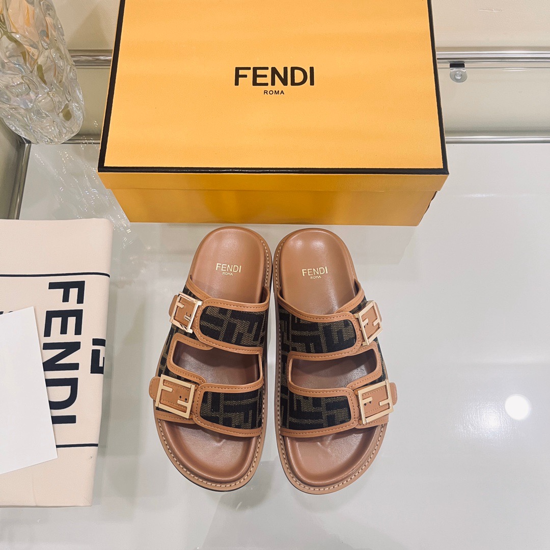 FENDI-Old flower slippers