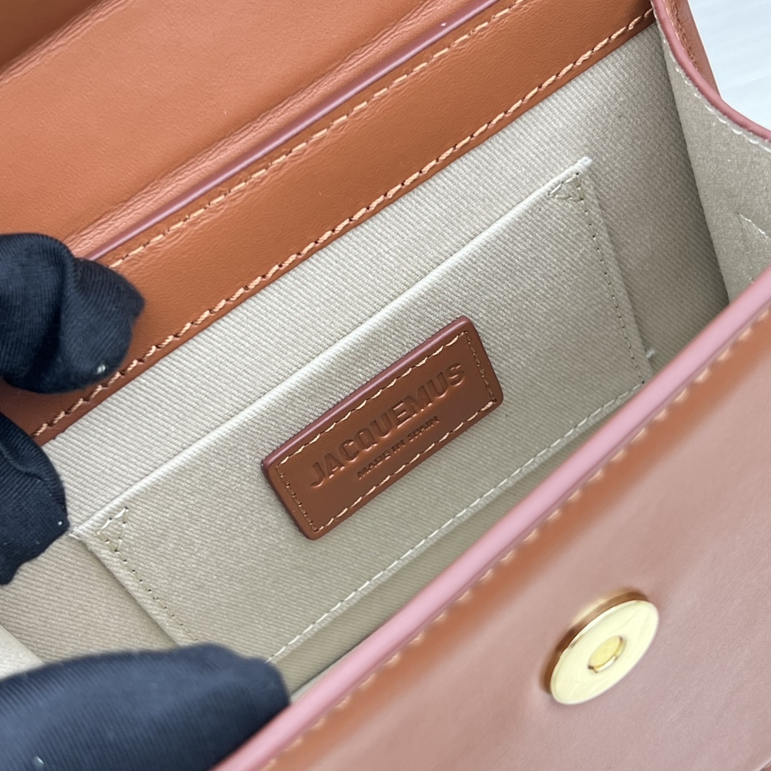 Jacquemus-Popular item full leather brown shoulder backpack