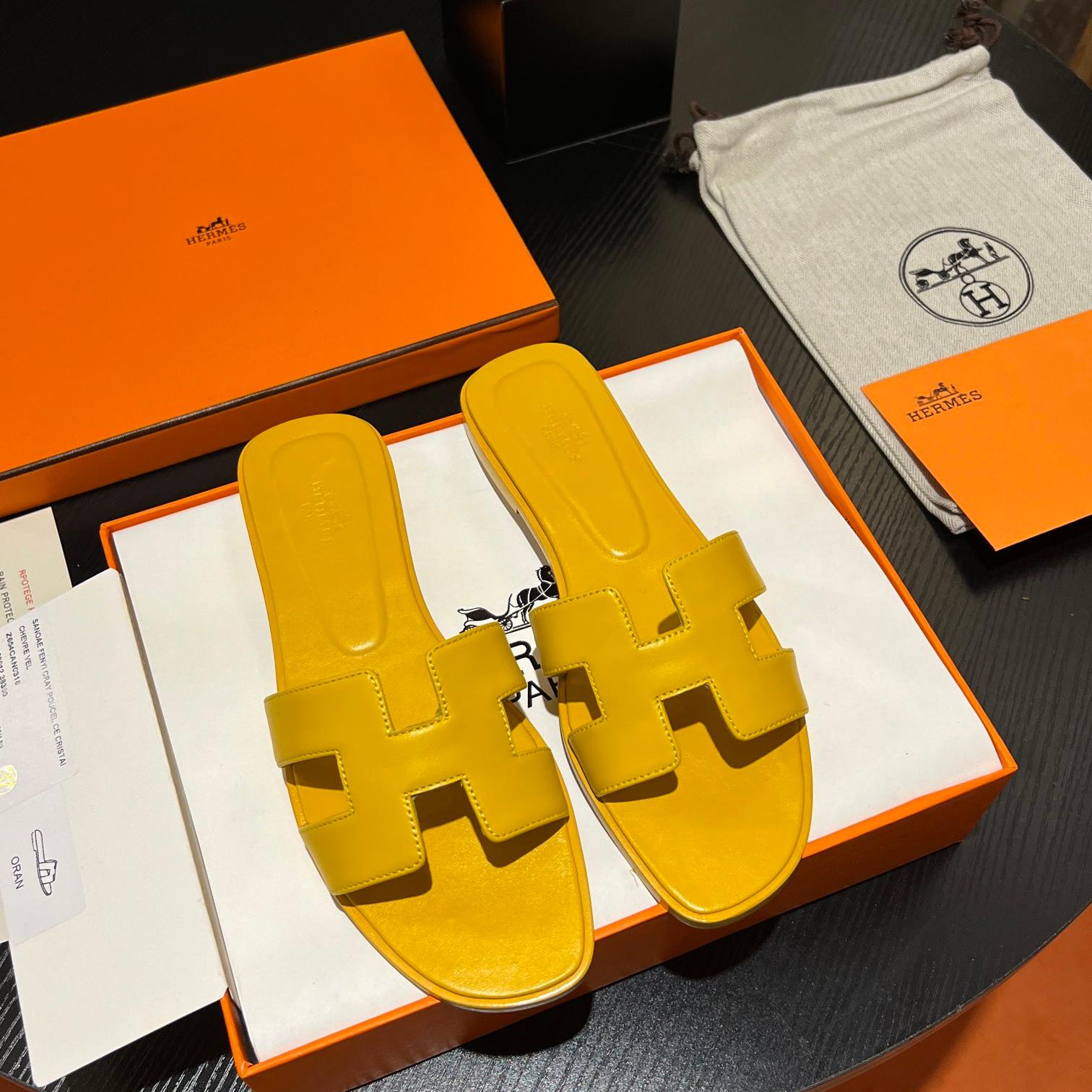Hermes-Plain series H slippers