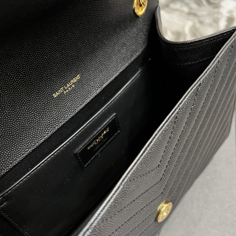 YSL - Black Cowhide Shoulder Crossbody Handbag