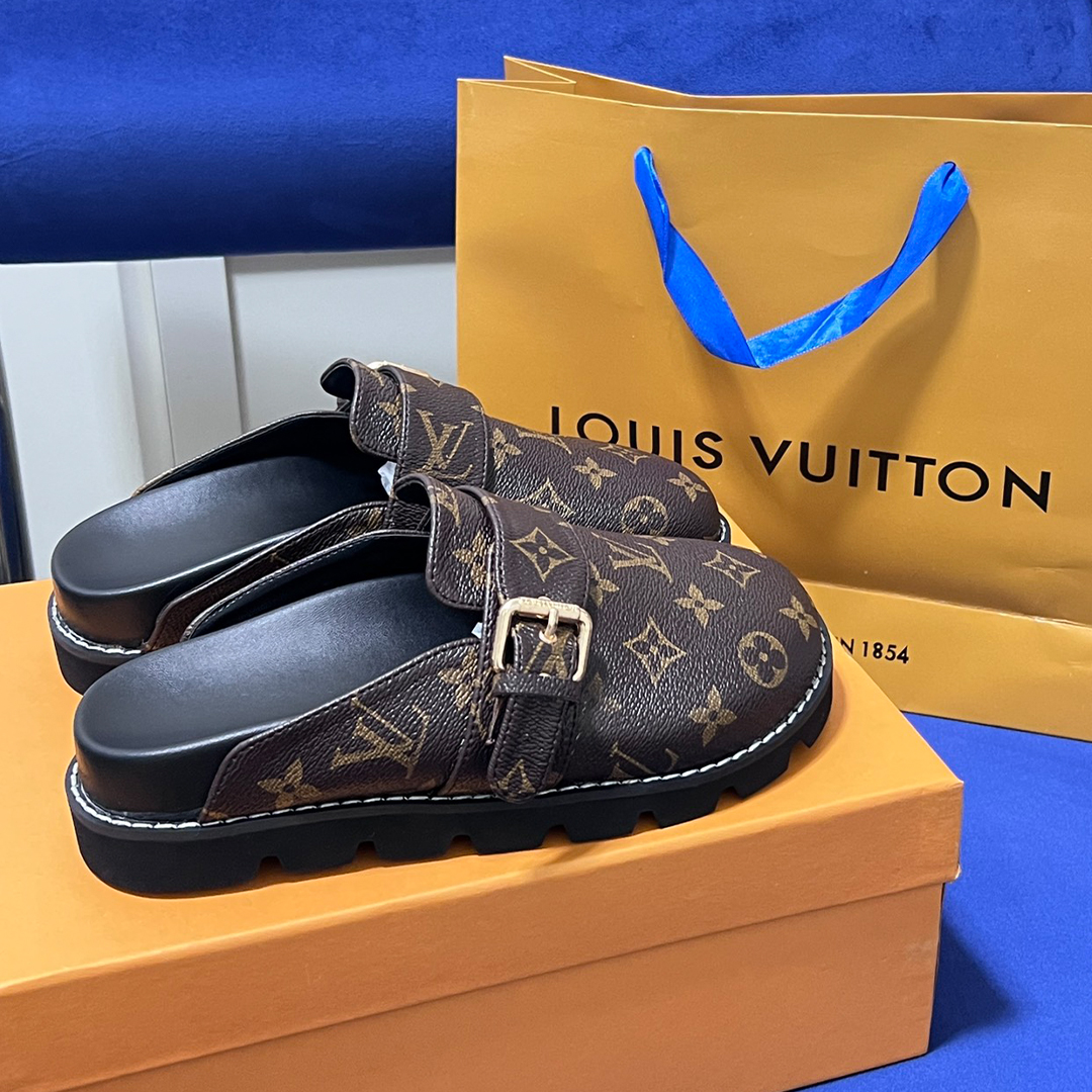LV-wrap-around slippers