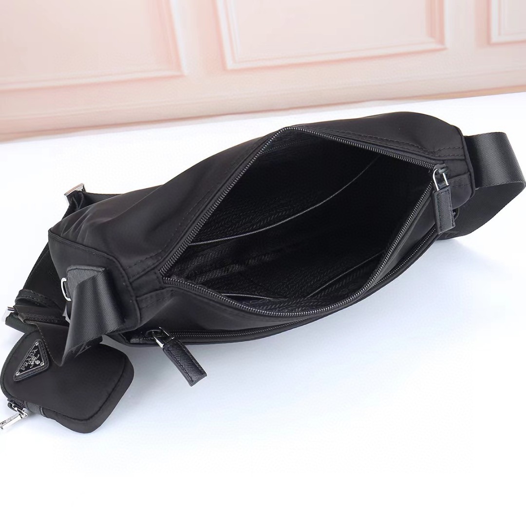 Prada-Imported waterproof fabric shoulder bag crossbody bag