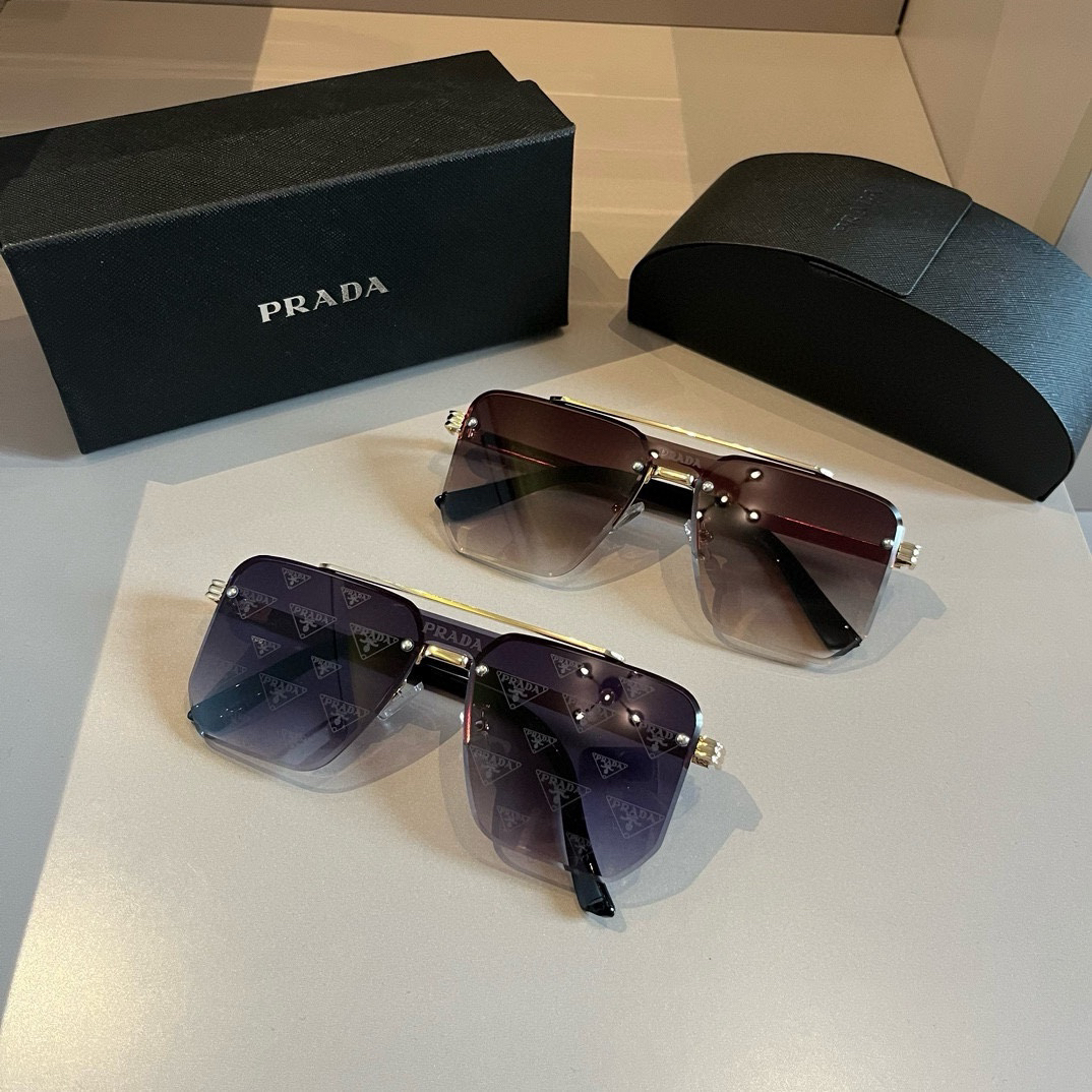 Prada-unisex large square polarized sunglasses
