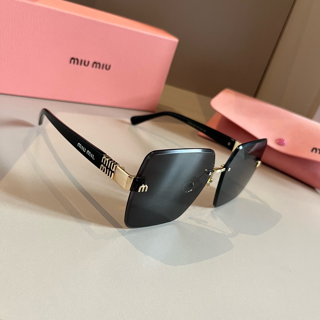 MiuMiu-2024 premium frameless women's sunglasses