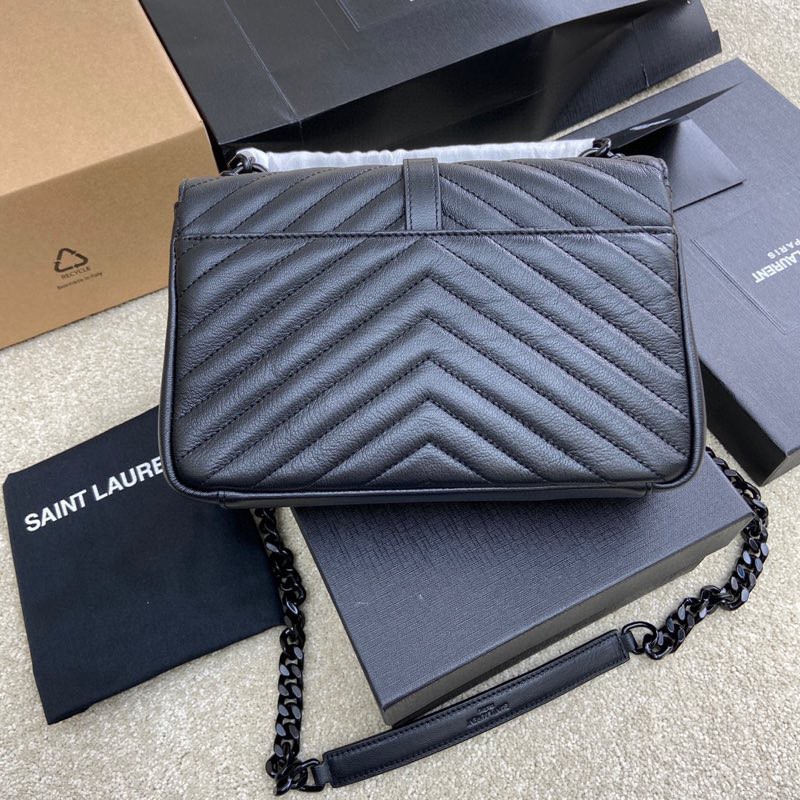 YSL-diamond patterned single chain crossbody bag