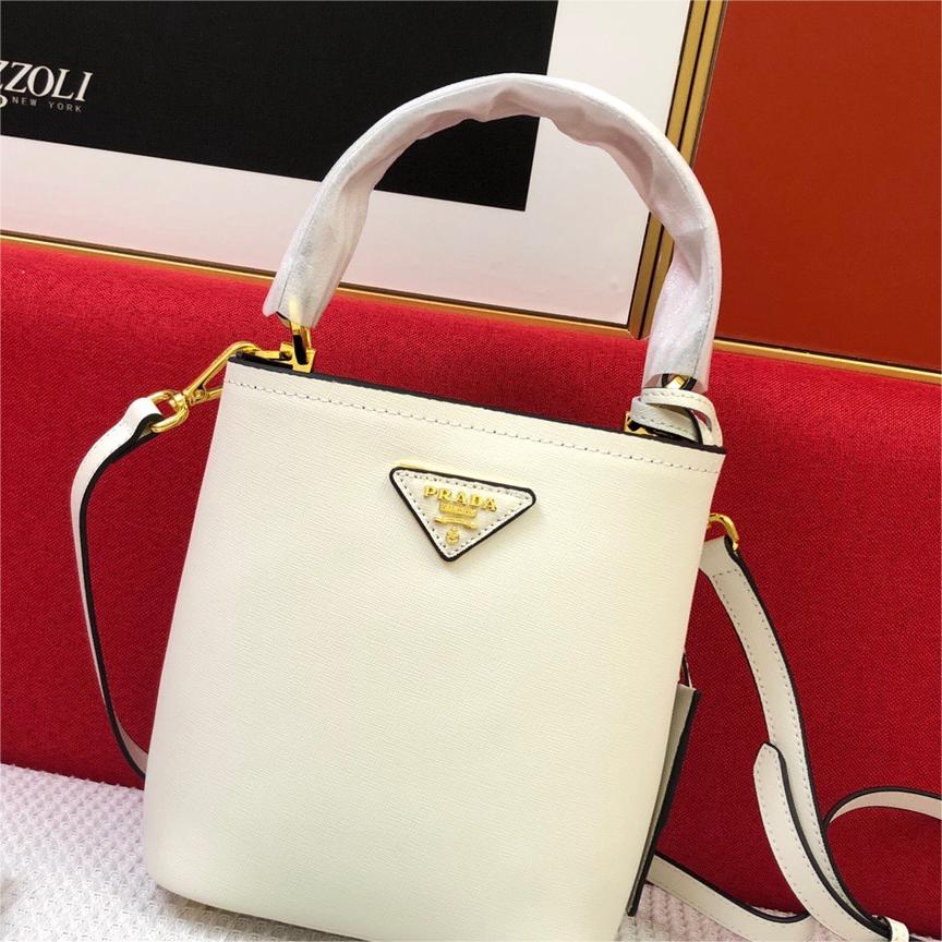 Prada-Double Safiano Cross Pattern Handbag