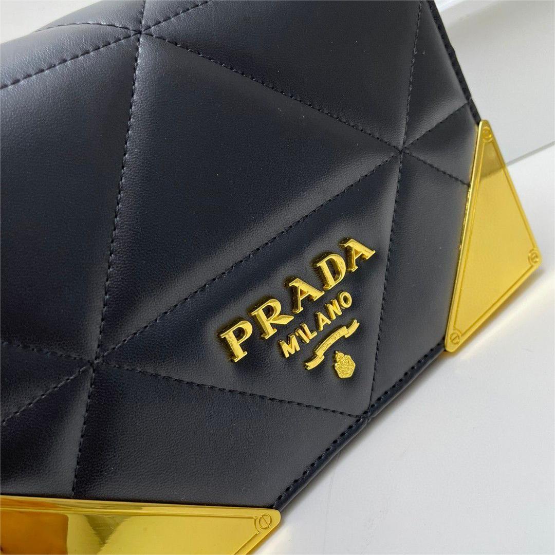 Prada-Cowhide Diamond Grid Crossbody bag