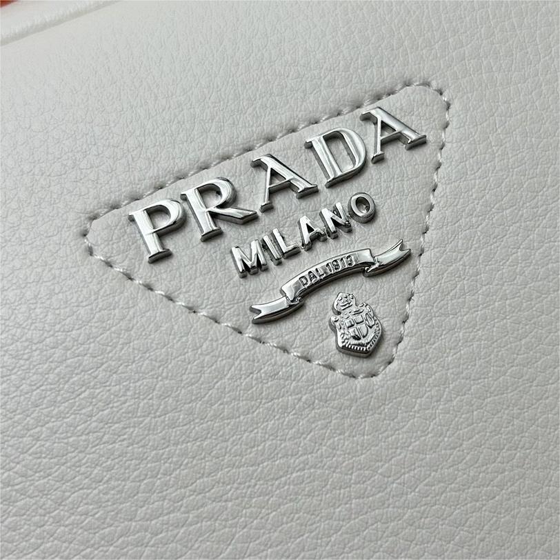 Prada-Imported deer skin pattern cowhide diagonal cross bag