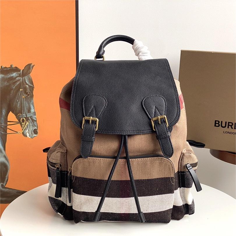 Burberry-The Rucksack Medium Grid Military Brigade