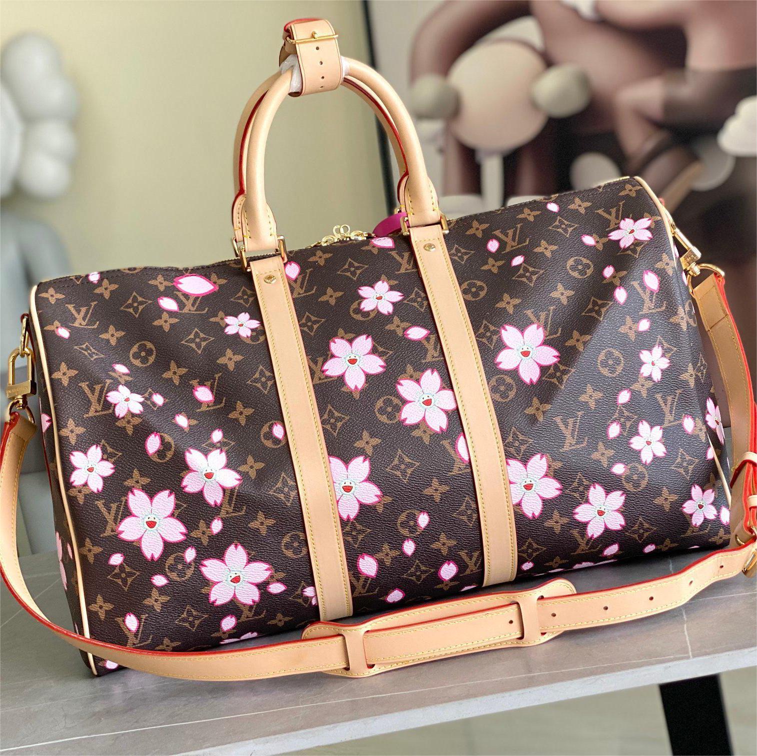 LV- KEEPALL BANDOULIÈRE 45 Cherry Blossom Bag