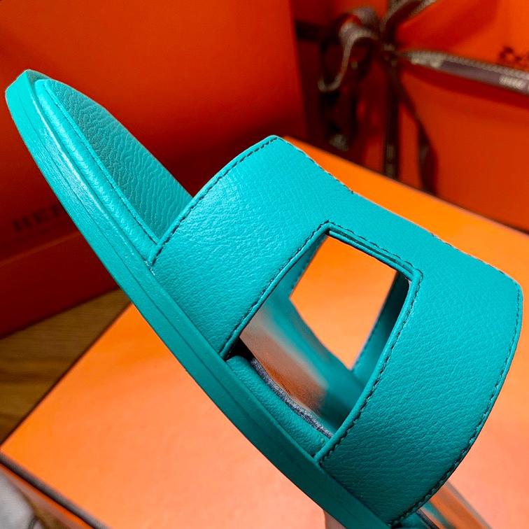 Hermes-Palm Pattern Series Slippers