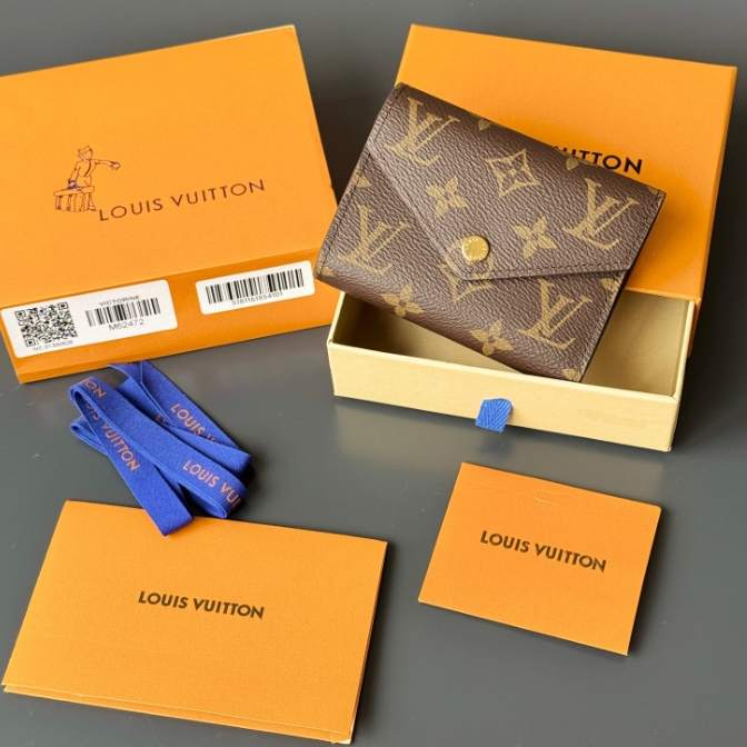 LV-Brown Canvas Wallet