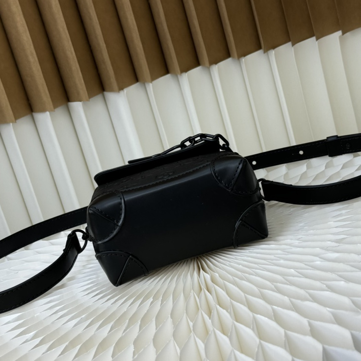 LV - Nano Steamer Mini Embossed Leather Shoulder Crossbody Bag