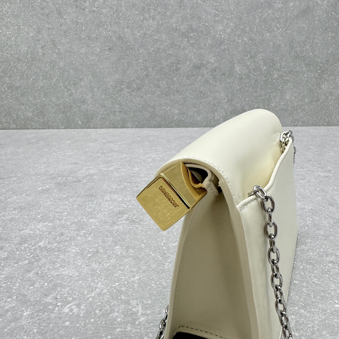 Jacquemus-Sheepskin white Chain handbag