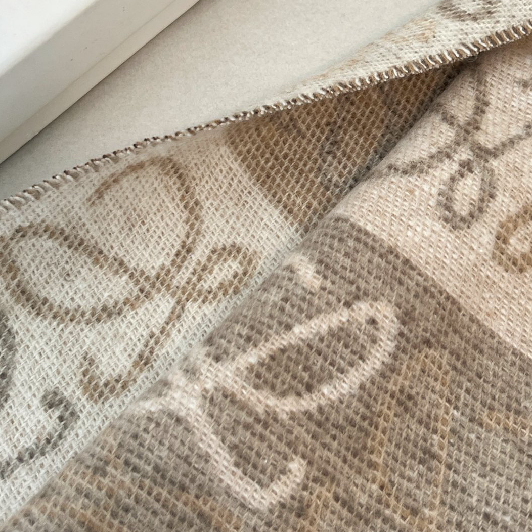 LOEWE - Checkerboard wool and cashmere scarf