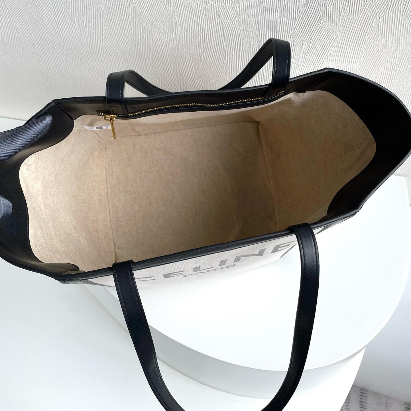 Celine-Summer canvas bag cabas