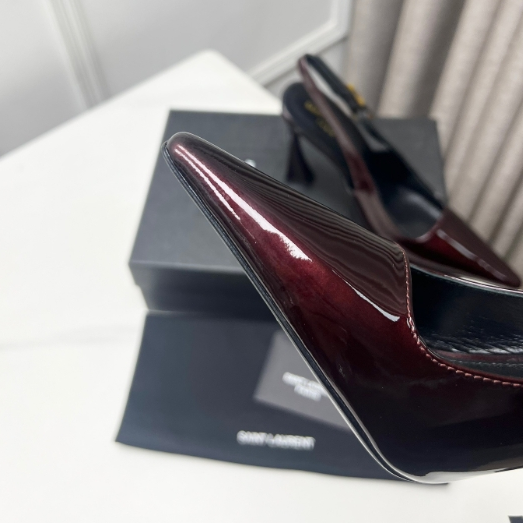 YSL-Mirad Open Bead Back Empty Hardware Buckle High Heels