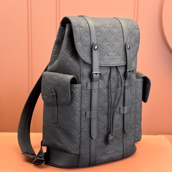 LV- CHRISTOPHER Grained Taurillon Leather Backpack