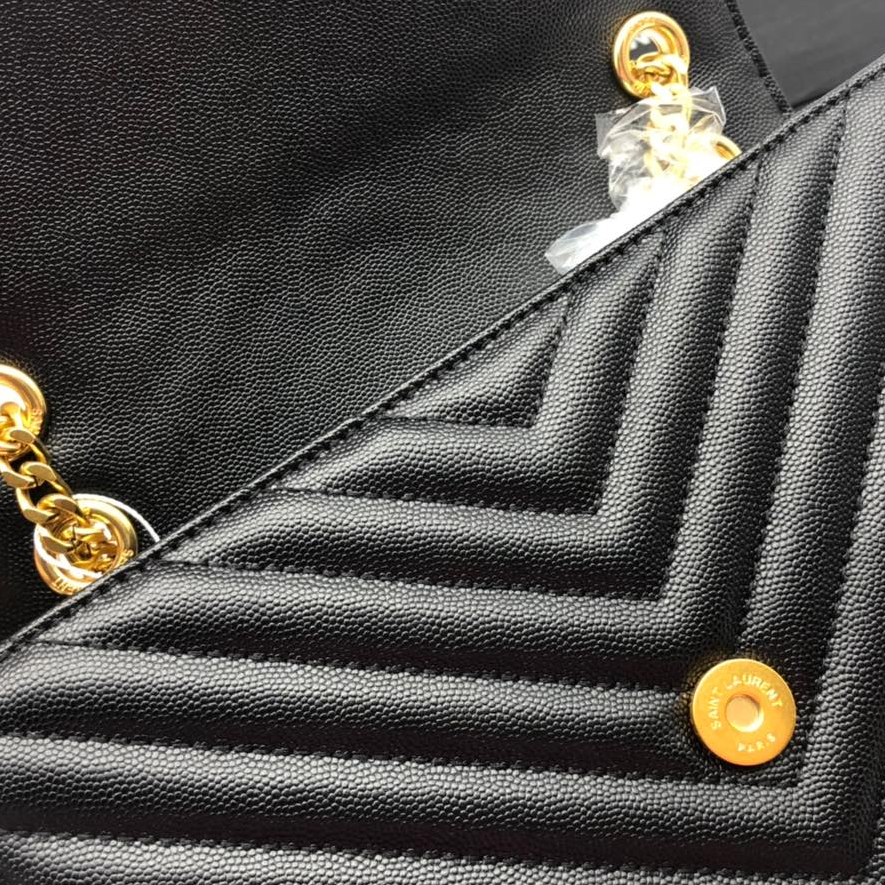 YSL - Black Cowhide Shoulder Crossbody Handbag