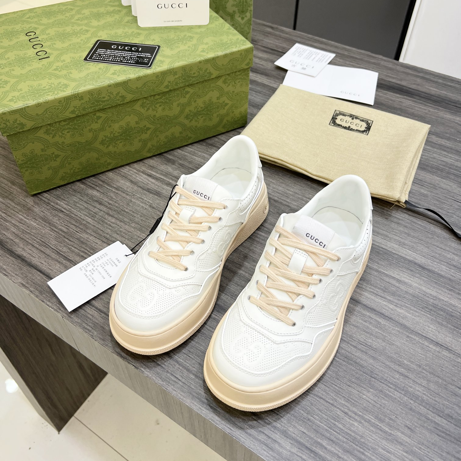 Gucci-Thick soled biscuit casual sports shoes