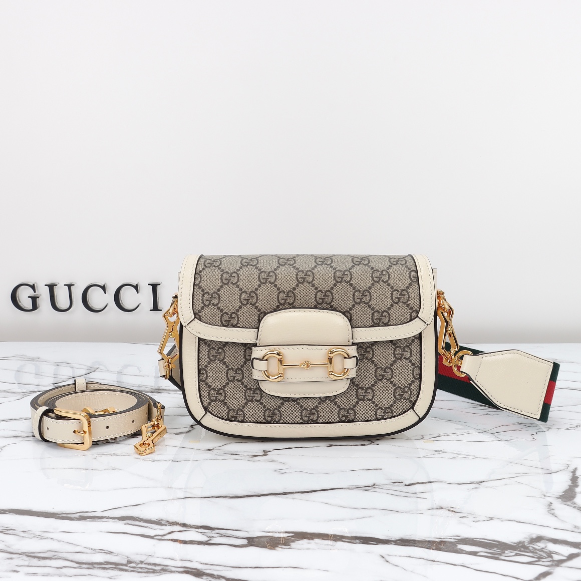 GUCCI-1955 series Saddle bag Mini with detachable shoulder strap