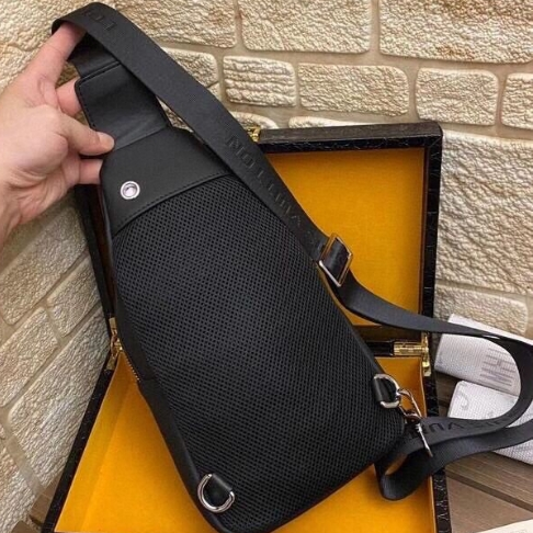 LV-Explosive Soft Cowhide Simple Chest Bag