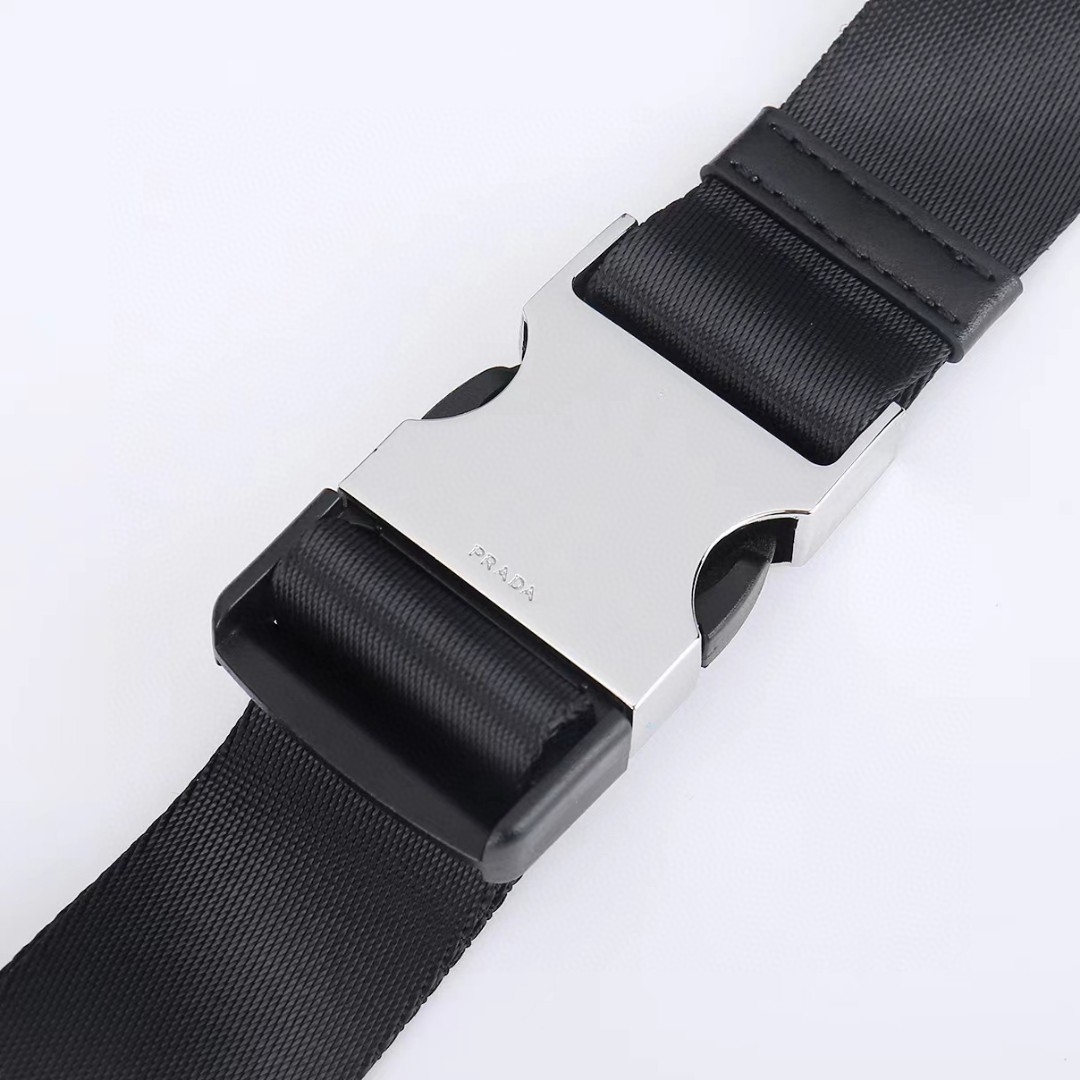 Prada-Geometric lines and re lon shoulder bag