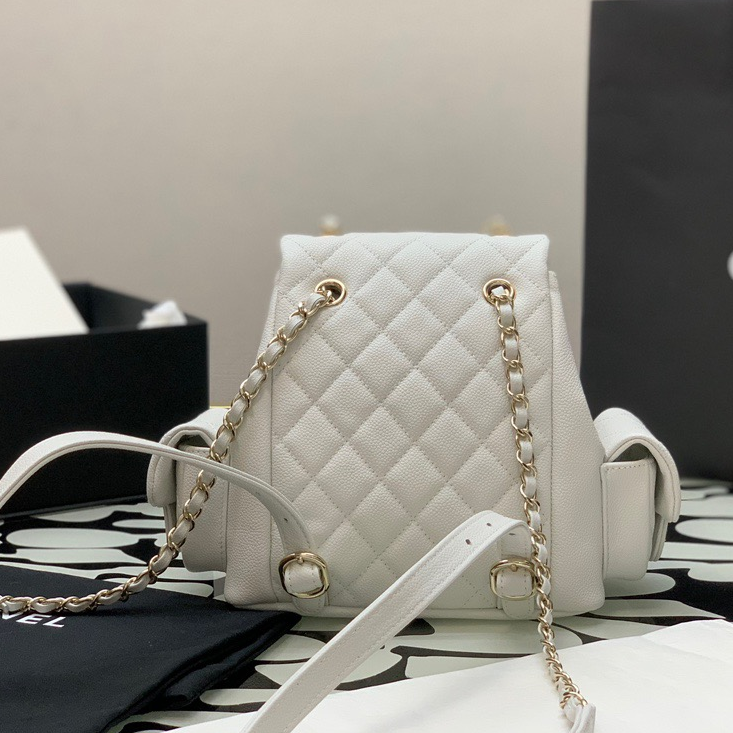 CHANEL-23K Small Double Side Pocket Cowhide Backpack