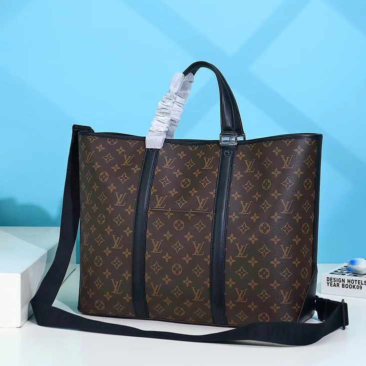 LV -WEEK-END TOTE Cowhide Handbag Large