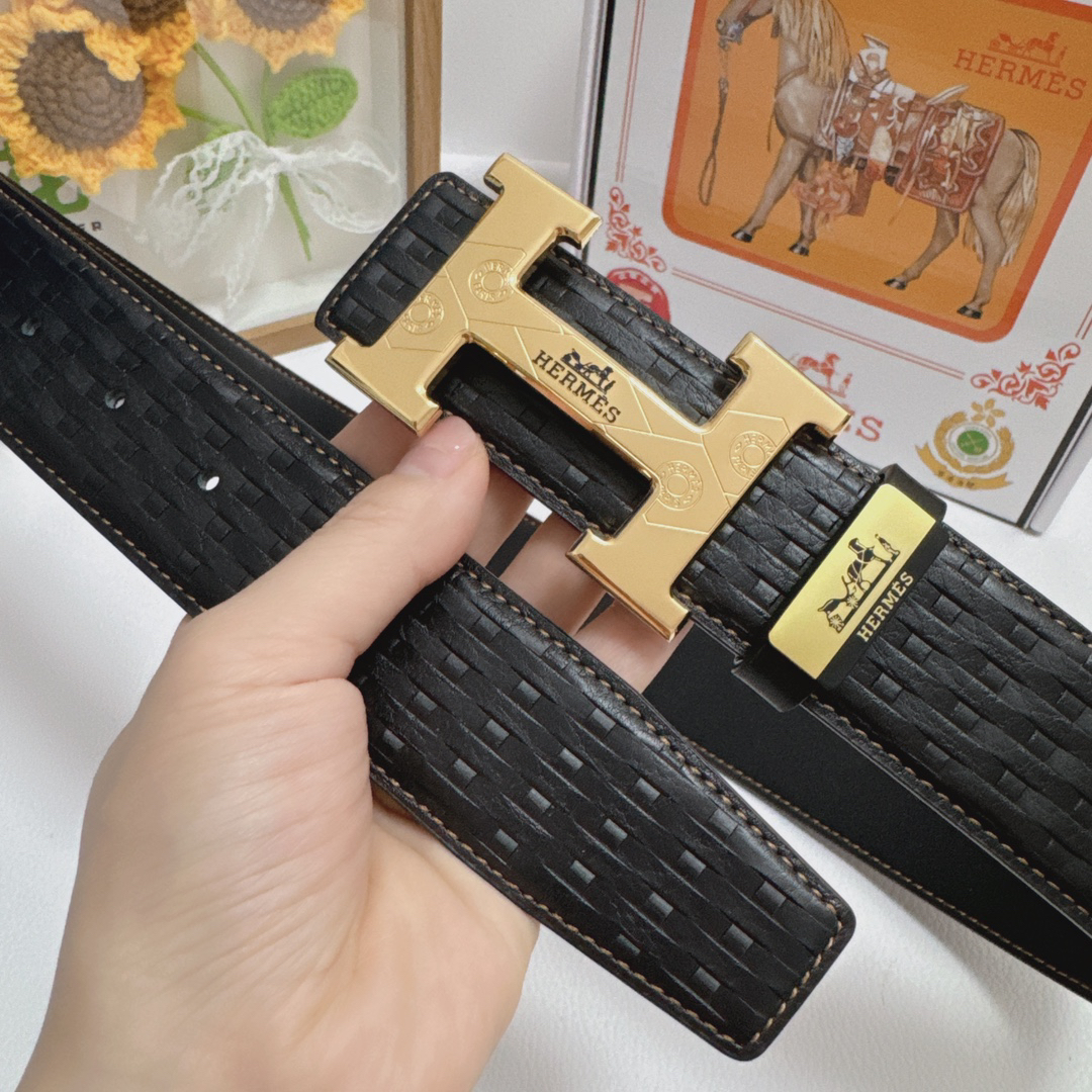 Hermes-cowhide belt
