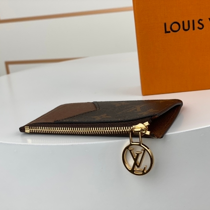 LV-Old Flower Brown Card Clip