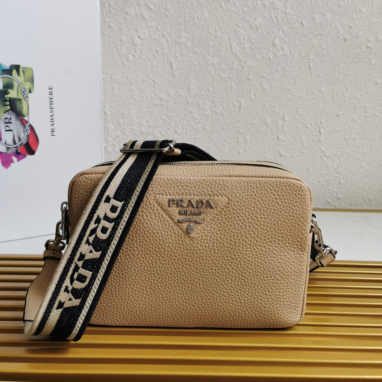 PRADA - Leather Camera Bag Shoulder Crossbody Bag