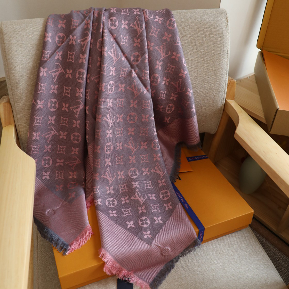 LV- Wool Square Scarf
