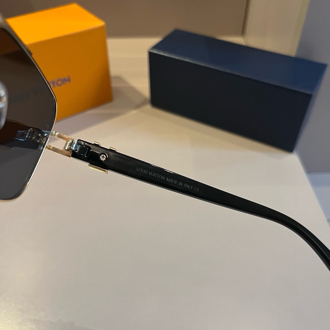 LV-Classic Metal Single Beam Pilot Fashion Sunglasses