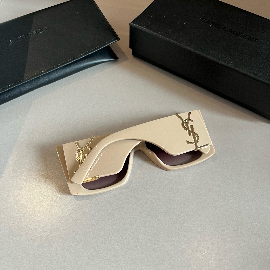 YSL-Thick leg Box Sunglasses
