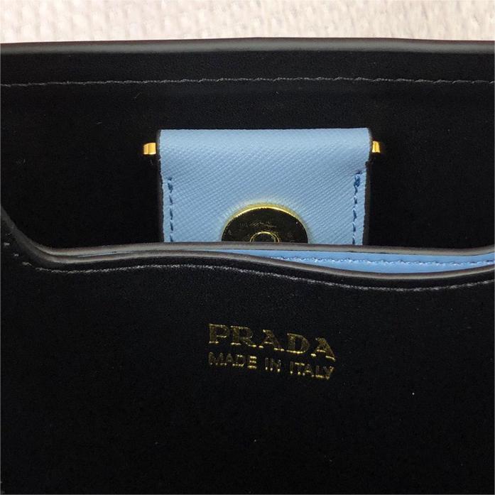 Prada-Double Safiano Cross Pattern Handbag