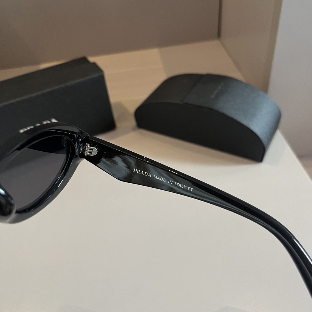 Prada-Symbol Series Narrow Frame Cat Eye Sunglasses