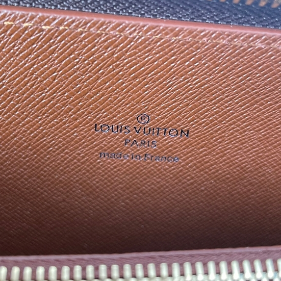 LV-Old flower double zipper ziy large wallet