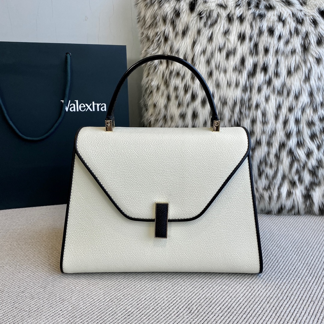 Valextra-Medium Iside Chiaroscuro Top Handle Bag