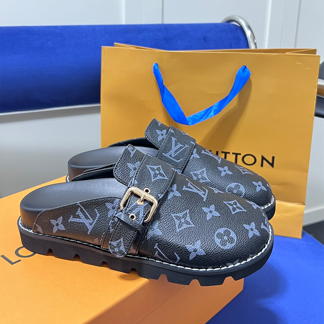 LV-wrap-around slippers