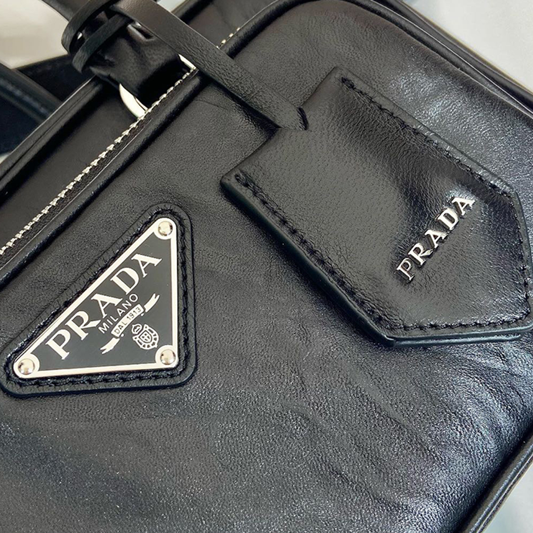 Prada-Boston Sheepskin Tote Bag