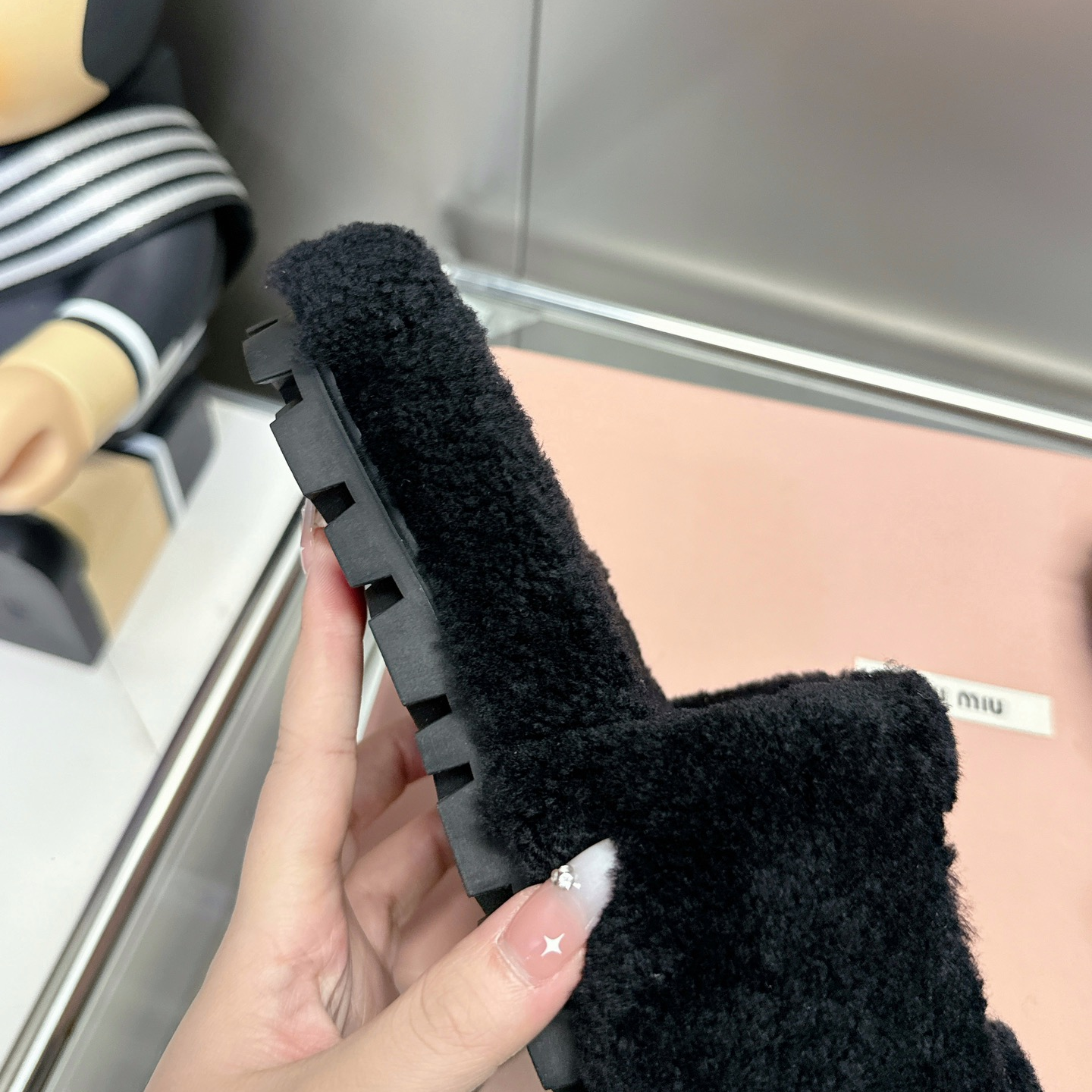 MIU MIU - Thick-soled Furry Slippers